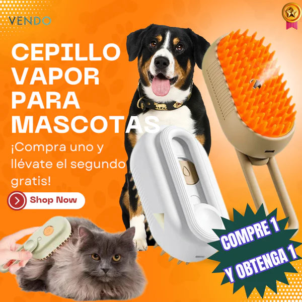 PACK x2 Cepillo de Vapor para Mascotas🐾✨ ¡Llévate 2 por solo $27,99 o 1 por$19,99! Oferta por tiempo limitado. ¡No te lo pierdas!