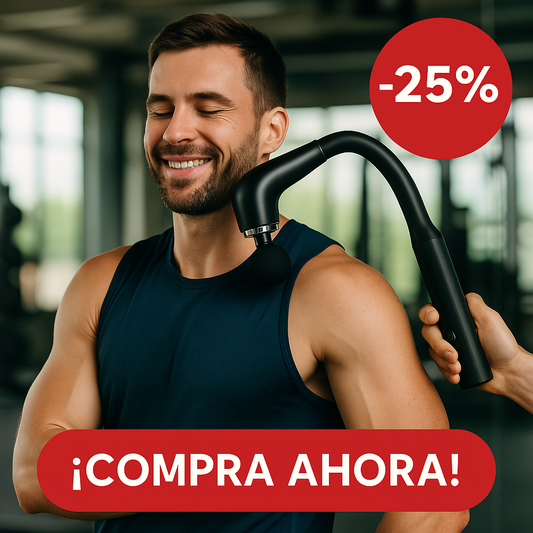 Pistola de masaje muscular en forma de U