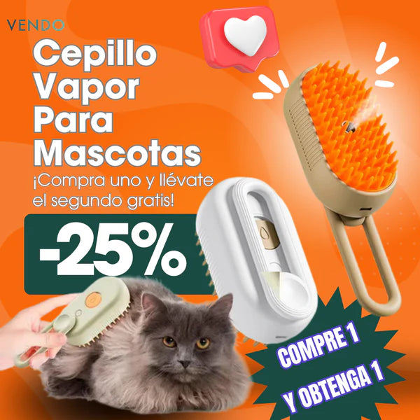 PACK x2 Cepillo de Vapor para Mascotas🐾✨ ¡Llévate 2 por solo $27,99 o 1 por$19,99! Oferta por tiempo limitado. ¡No te lo pierdas!